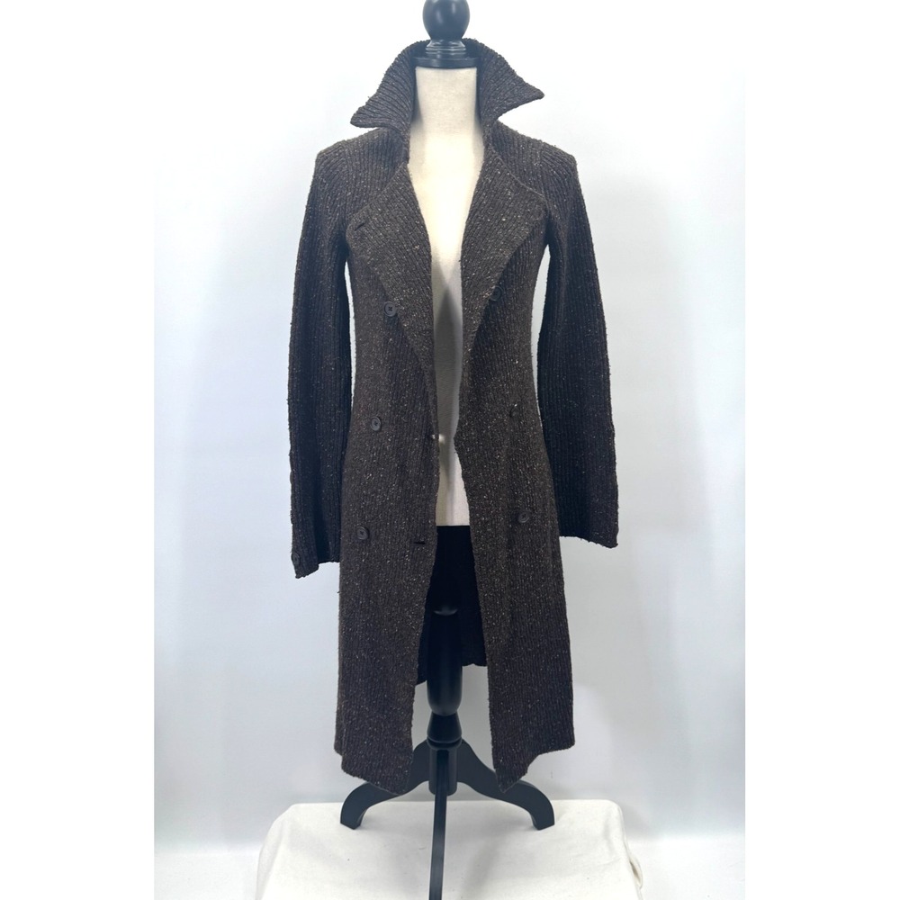 VTG 90 Y2K Express Wool Duster Cardigan Sweater S Whimsigoth Grunge Goblin Bratz
